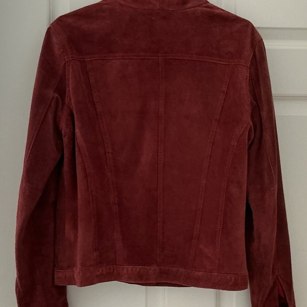 100% Suede Jacket  Mfg is "For Joseph" Color: Brick  Size Medium  Rarely Worn